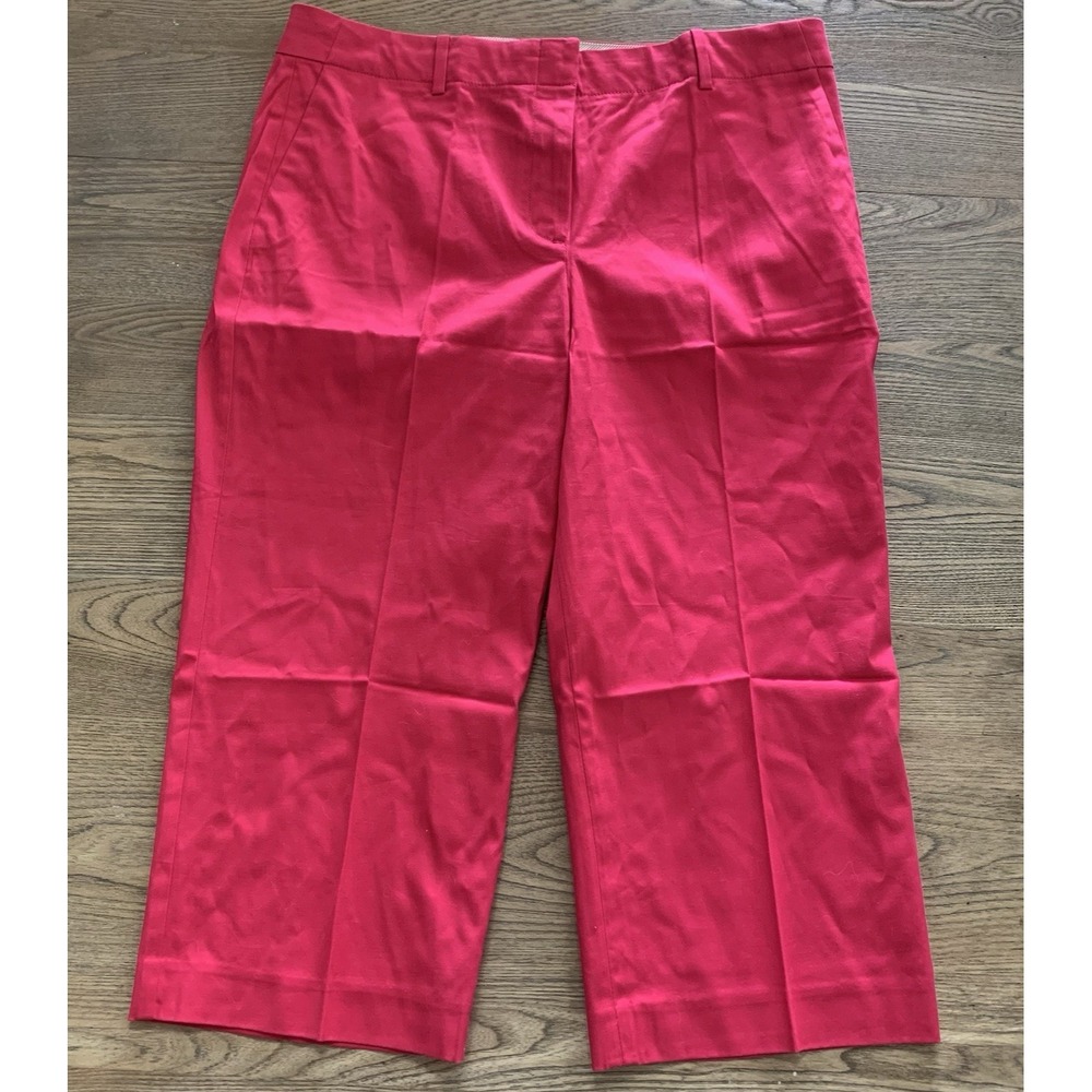 Talbots Petites Chelsea Crop Pants 14P Pink Capri Stretch Career NWT